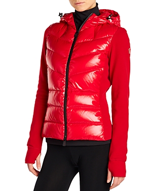 Moncler Clair Quilted Nylon Down Jacket In Bright Red