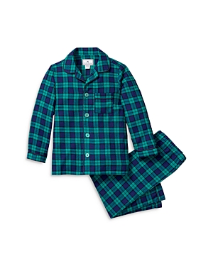 Petite Plume Unisex Highland Tartan Pajama Set - Baby, Little Kid, Big Kid In Green