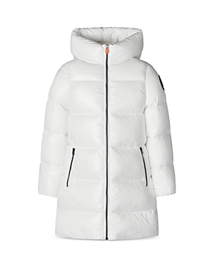 Save The Duck Girls' Millie Hooded Puffer Coat - Little Kid, Big Kid In Off White