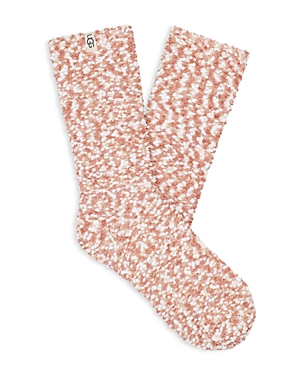 Ugg Adah Cozy Chenille Sparkle Socks In Desert Coral