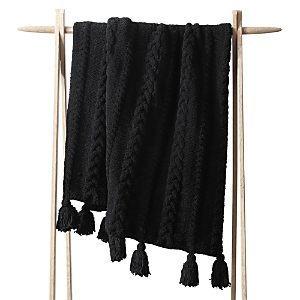 Shop Sunday Citizen Braided Pom Pom Throw In Black