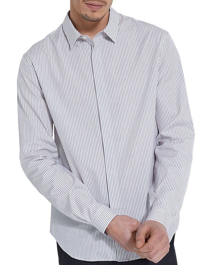 The Kooples Slim Fit Vertical Striped Button Down Shirt Bloomingdale s