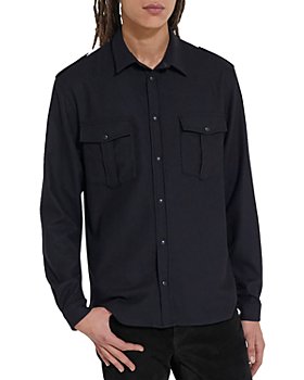 The Kooples - Twill Solid Straight Fit Button Down Utility Shirt 