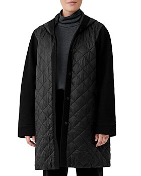 Eileen Fisher Petites - Hooded Quilted Jacket