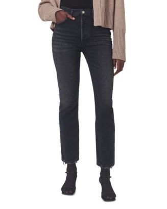 Citizens of Humanity Jolene High Rise Straight Leg Jeans in Stormy