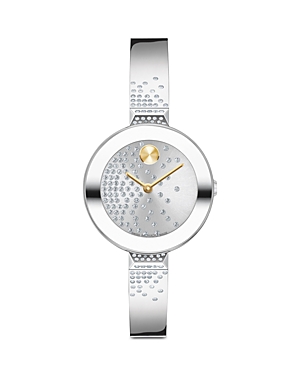 Shop Movado Bold Bangles Watch, 28mm In Silver
