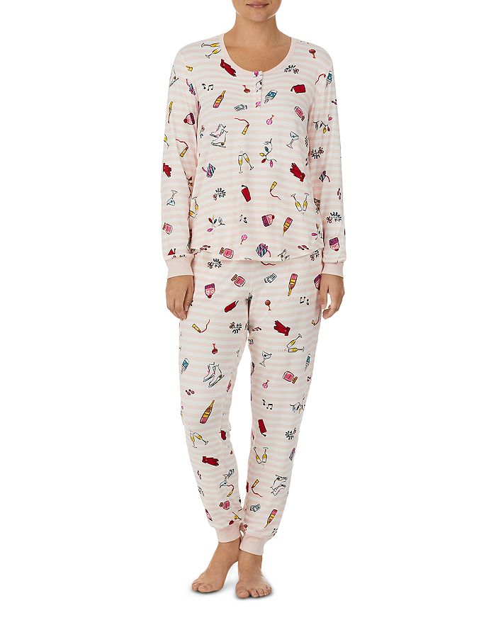 kate spade new york Long Sleeve Printed Pajama Set - 100% Exclusive |  Bloomingdale's