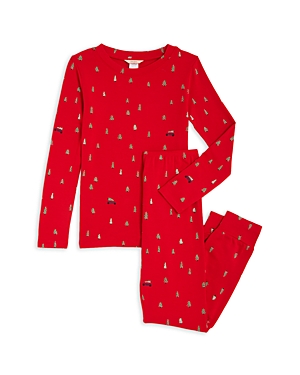 Eberjey Unisex Printed Pajama Set - Little Kid, Big Kid In Haut Red