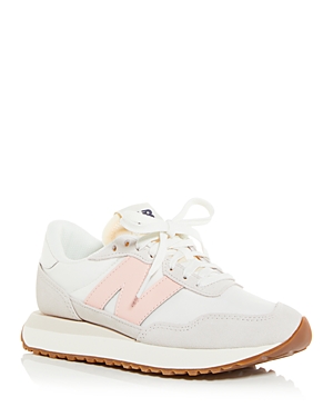 New Balance 237 Sneakers In White And Pastel Pink In Sea Salt