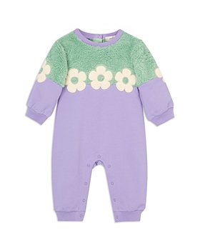 Peek Kids - Girls' Color Blocked Floral Cotton Coverall - Baby