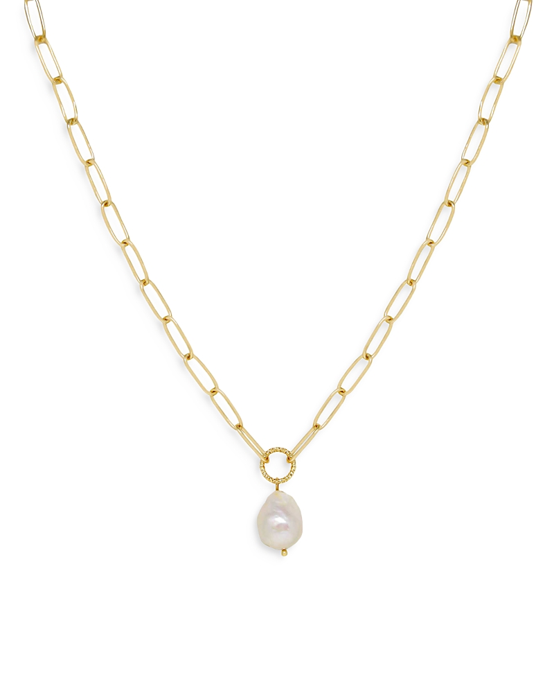 Ettika Freshwater Pearl Pendant Necklace In Gold