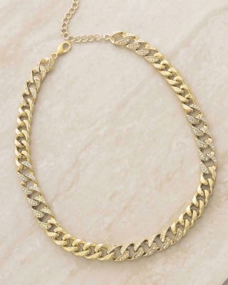 Life of Links Crystal &amp; 18K Gold Plated Necklace, 14&amp;quot;