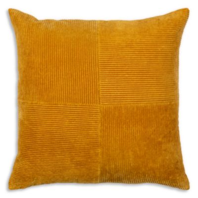 Corduroy Quarters Decorative Pillow, 20"L x 20"W