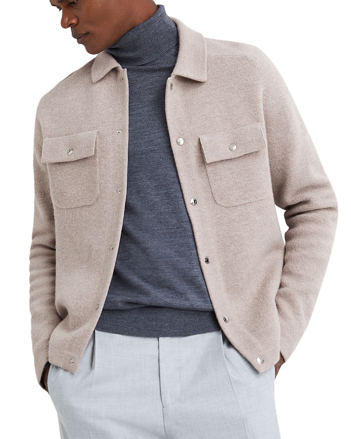 REISS Tumble Press Stud Knit Shirt Bloomingdale