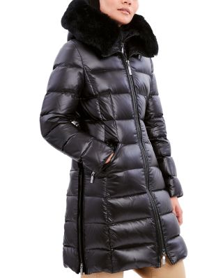 Kat Shearling Trim Down Puffer Coat