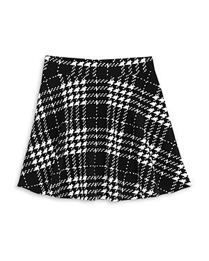 Aqua Girls' Plaid Circle Skirt, Big Kid - 100% Exclusive In Black/white