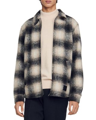 Sandro Ranch Check Full Zip Jacket | Bloomingdale's