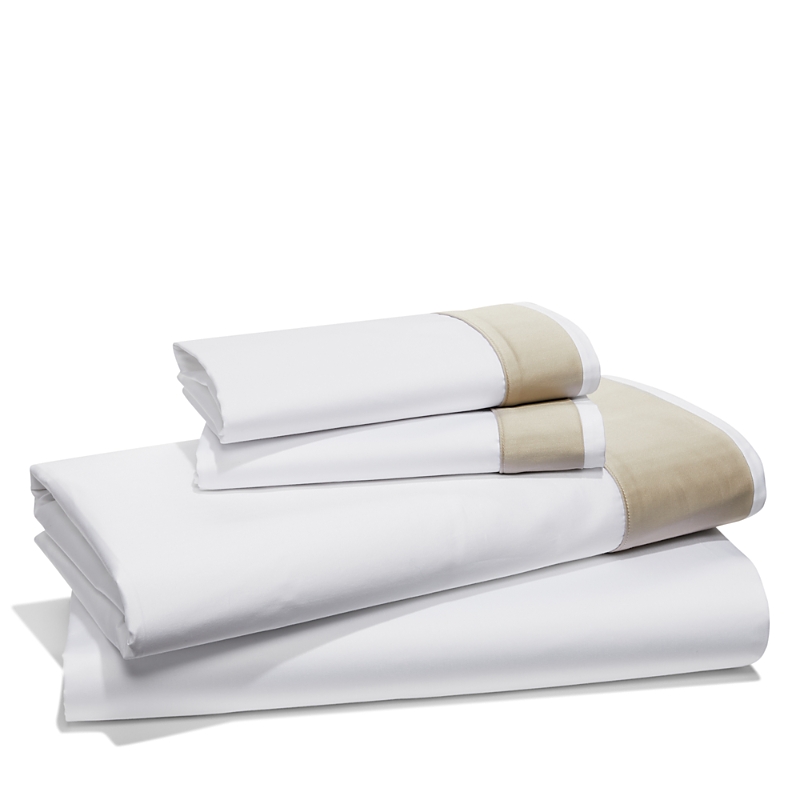 Frette Flying Sateen Sheet Set, Queen - Exclusive In White/sand