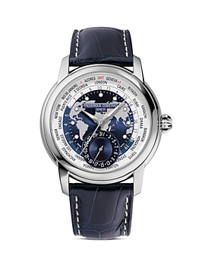 Frederique Constant Classic Worldtimer Manufacture, 42mm In Blue