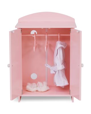 Kids Aurora Princess 18" Doll Pink Plaid Closet with Bathrobe & Slipper Pink/White - Ages 3-7