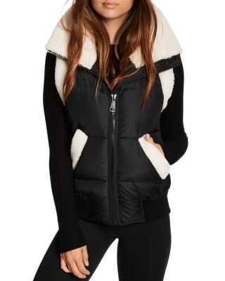 SAM. Billie Sherpa Trim Puffer Vest