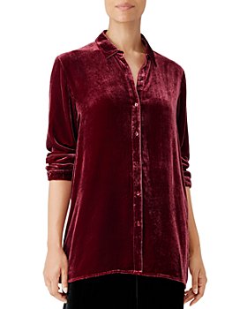 Eileen Fisher Petites - Velvet Classic Collar Long Shirt