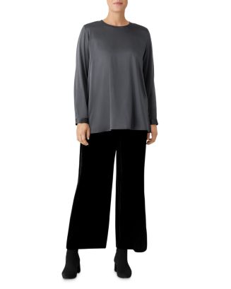 Eileen Fisher Women's Cowlneck Long Sleeve Top Gray Size Large
