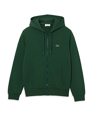 Lacoste Classic Zip Front Hoodie In Green