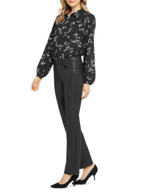 Marilyn Coated High Rise Straight Jeans