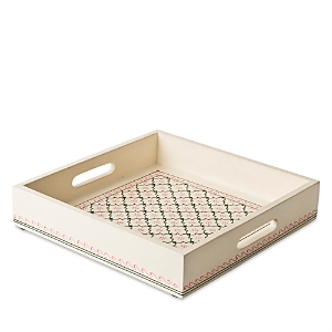 Mela Artisans Mehndi Collection Tray, Small In Pink/green