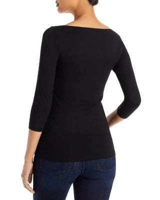 Boatneck Three Quarter Sleeve Top