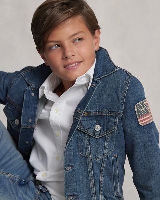 Boys' Cotton Denim Trucker Jacket - Big Kid
