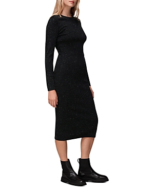 Shop Whistles Annie Sparkle Knit Sweater Dress In Black