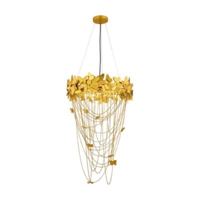  Butterfly Chandelier in Gold