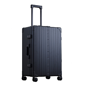 Aleon Traveler 26 Aluminum Spinner Suitcase In Black