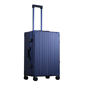 Aleon Traveler 26 Aluminum Spinner Suitcase In Blue