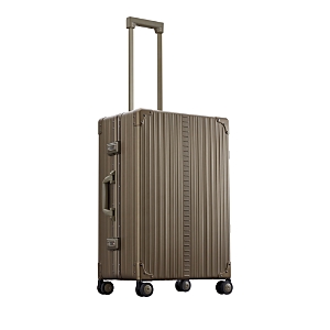 Aleon Traveler 26 Aluminum Spinner Suitcase In Brown