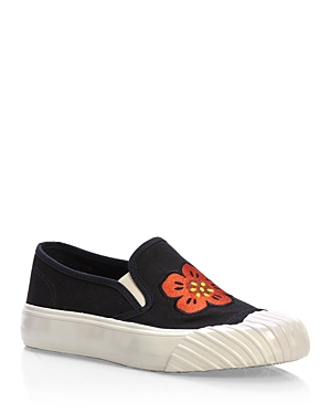 Kenzo Women's Embroidered Flower Slip On Platform Sneakers In Black