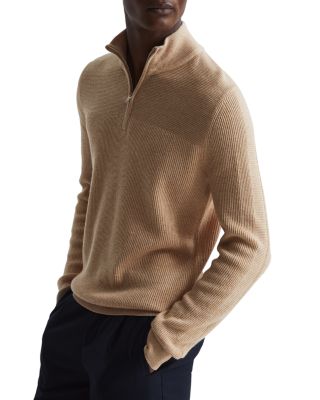 REISS - Half Zip Funnel Neck Sweater