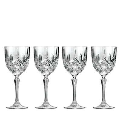 Wine Glasses - Square Wine Glasses Set of 4 Hand Blown Crystal