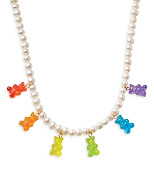 Crystal Haze Jewelry Juanita Nostalgia Bear Cultured Freshwater Pearl Necklace, 18.5