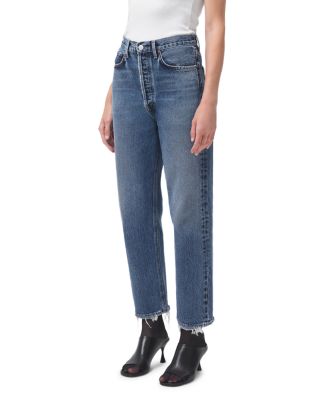 【Agolde】 90s distressed mid-riseストレートジーンズ AGOLDE '90s distressed mid-rise straight-leg jeans | NET-A