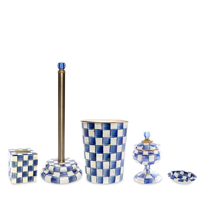MackenzieChilds Royal Check Enamel Bath Accessories Collection