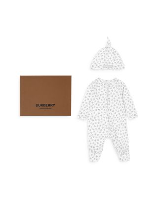 Burberry Baby Stretch-Cotton Onesie and offers Hat Set