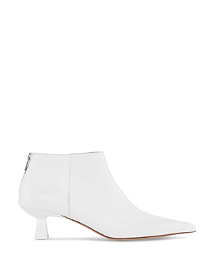 Ganni Woman Ankle Boots Ivory Size 7 Leather In Egret