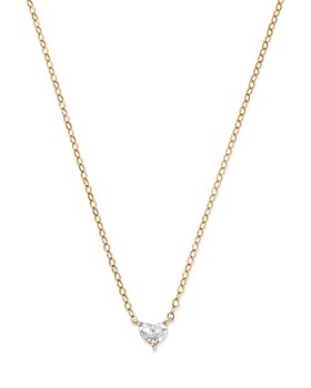 Bloomingdale's - Diamond Heart Solitaire Pendant Necklace in 14K Yellow Gold, 0.19 ct. t.w. - 100% Exclusive