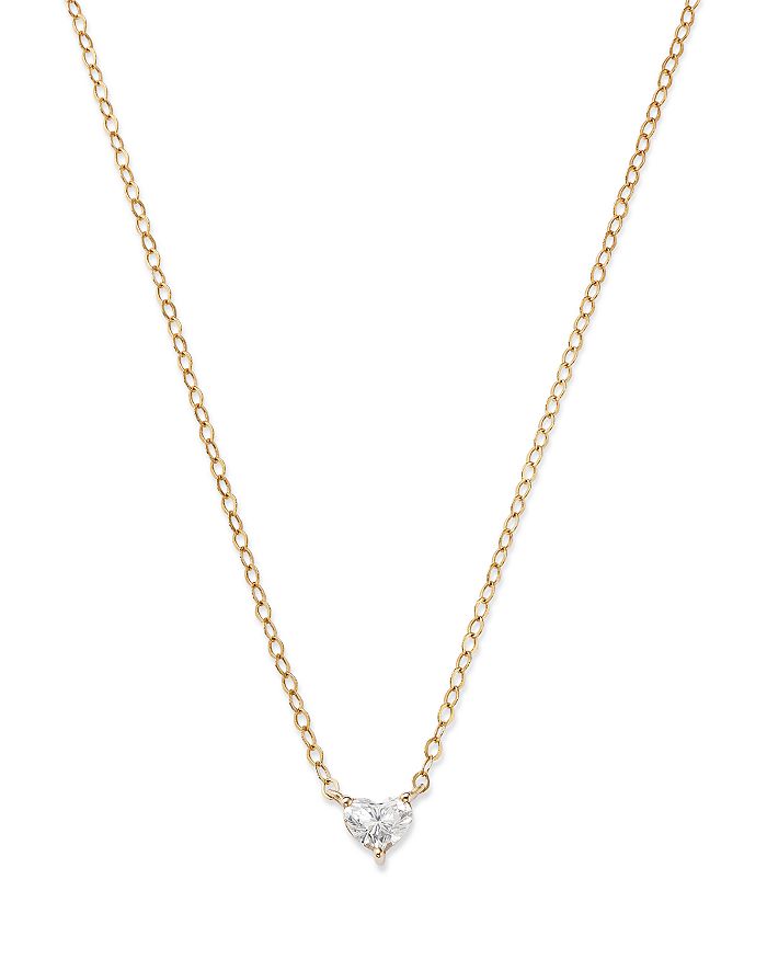 Bloomingdale's - Diamond Heart Solitaire Pendant Necklace in 14K Yellow Gold, 0.19 ct. t.w. - 100% Exclusive