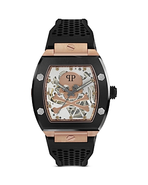Shop Philipp Plein The $keleton Watch, 44mm X 56mm In Multi/black