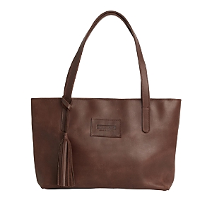 To The Market X Parker Clay Eden Leather Carryall Bag In Dark Brown