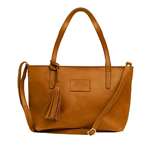 To The Market X Parker Clay Eden Leather Carryall Bag In Rust Brown
